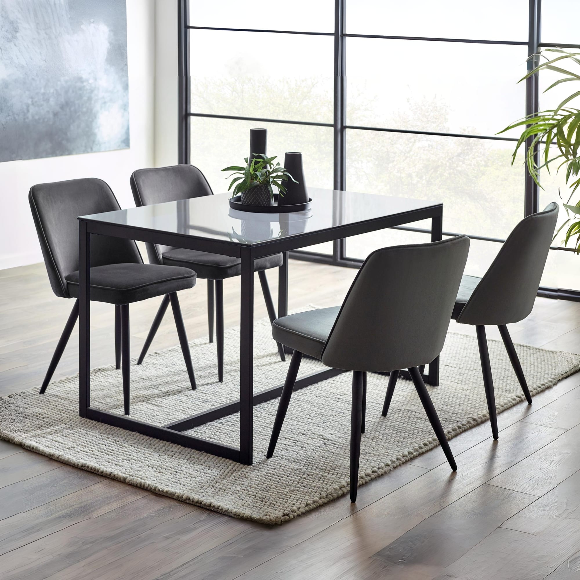 Set Of 2 Burgess Dining Chairs - Grey