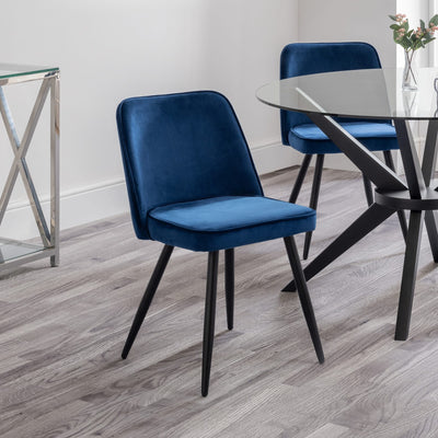 Set Of 2 Burgess Dining Chairs - Blue