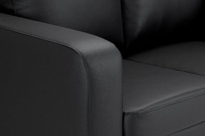Box Sofa Black 3+2 Set