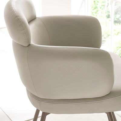 Set of 2 Callisto Beige Faux Leather Swivel Dining Chairs