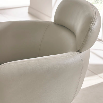 Set of 2 Callisto Beige Faux Leather Swivel Dining Chairs