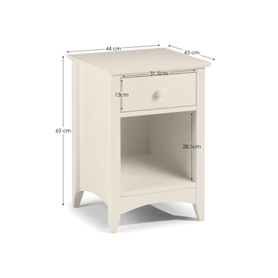 Cameo 1 Drawer Bedside