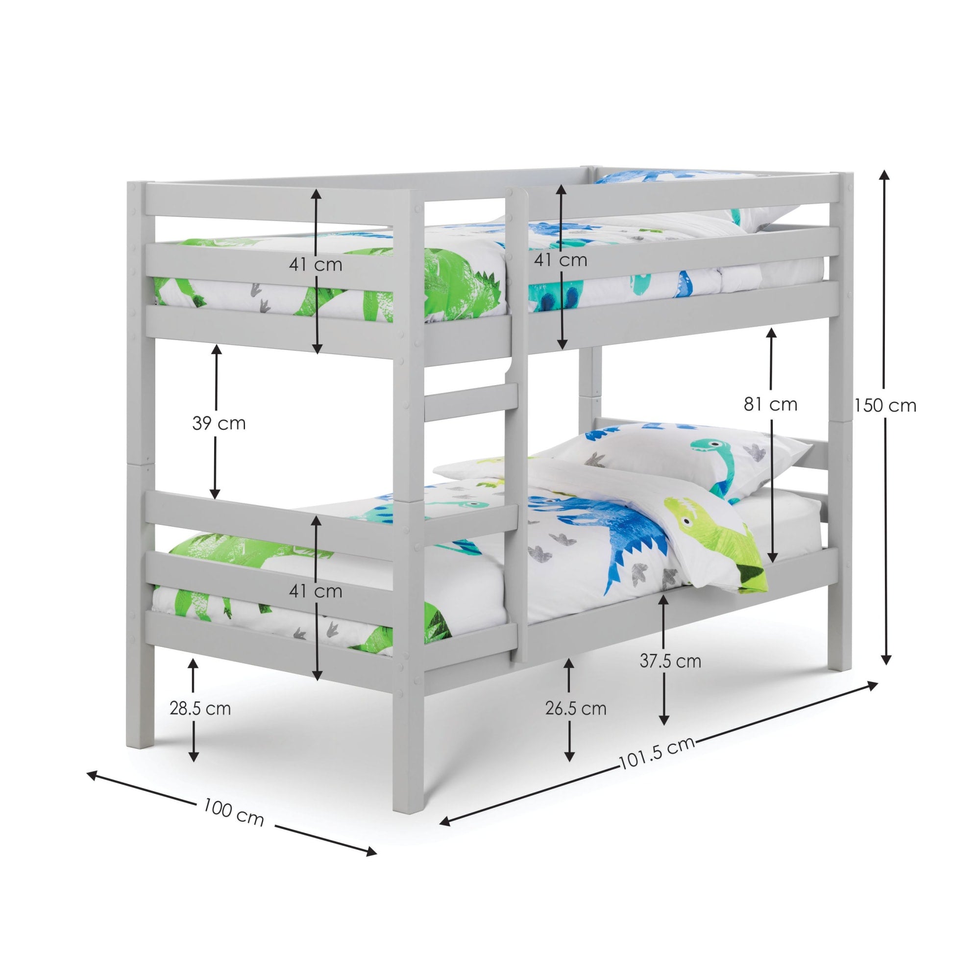 Camden Bunk Bed - Dove Grey