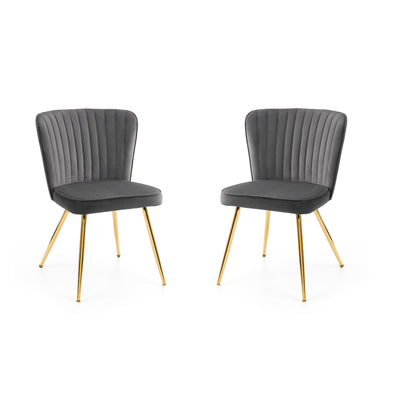 Set Of 2 Cannes Dining Chairs - Grey