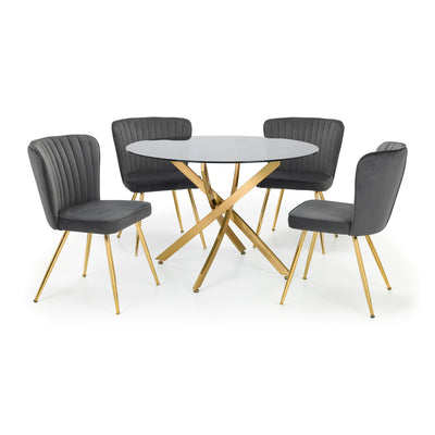 Set Of 2 Cannes Dining Chairs - Grey