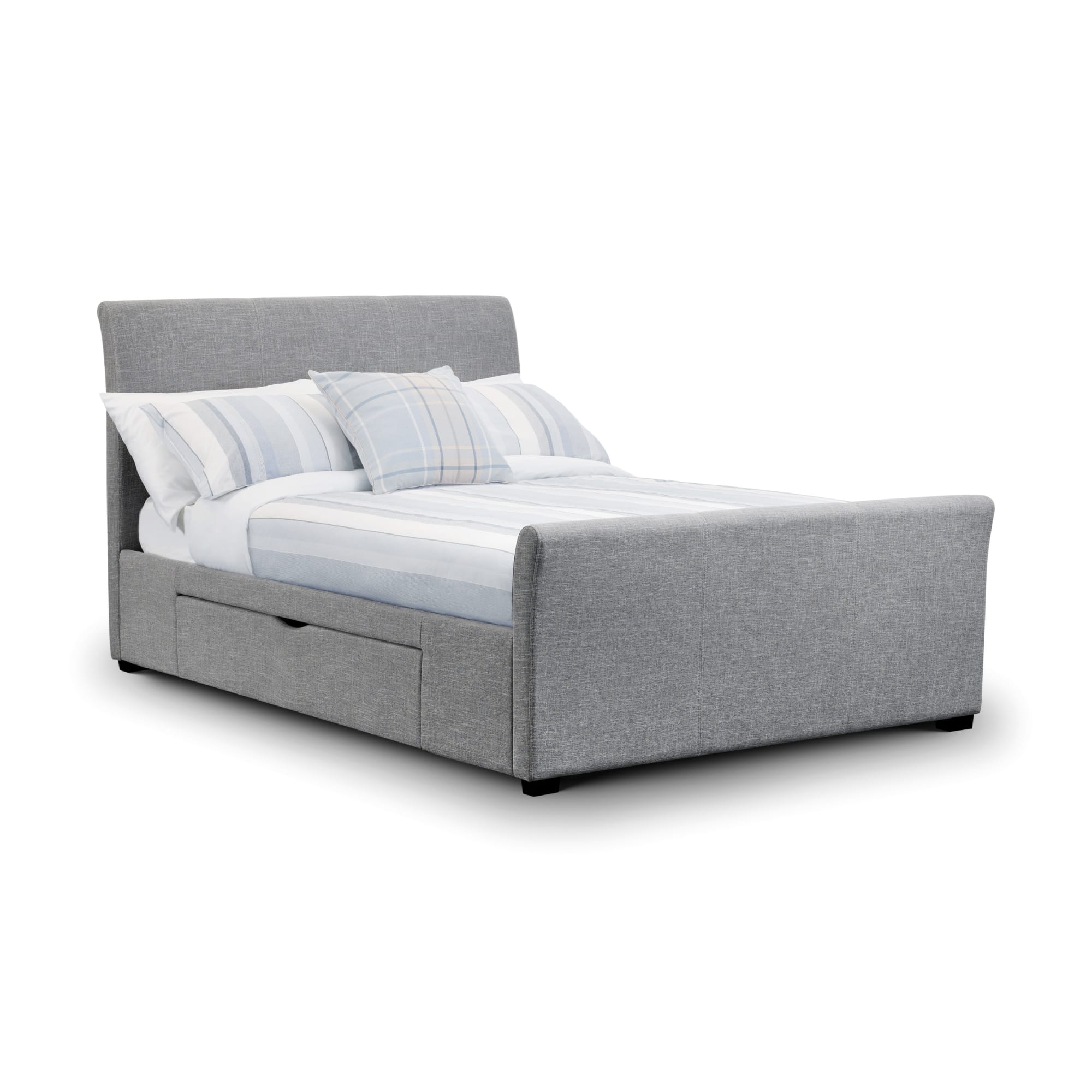 Capri Light Grey with Drawers 135cm Double Bed