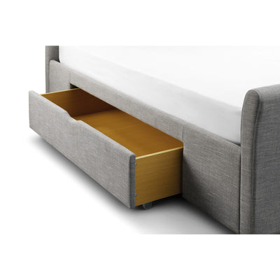 Capri Light Grey with Drawers 135cm Double Bed