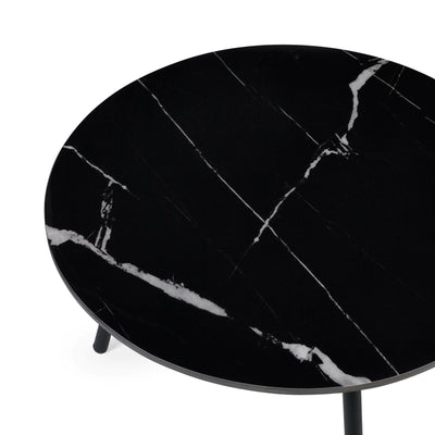 Casper Set of Side Tables Grey and Black
