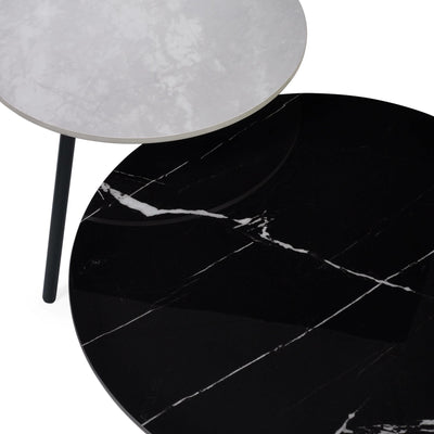 Casper Set of Side Tables Grey and Black