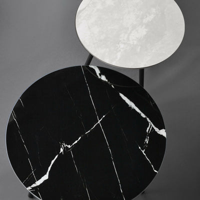 Casper Set of Side Tables Grey and Black