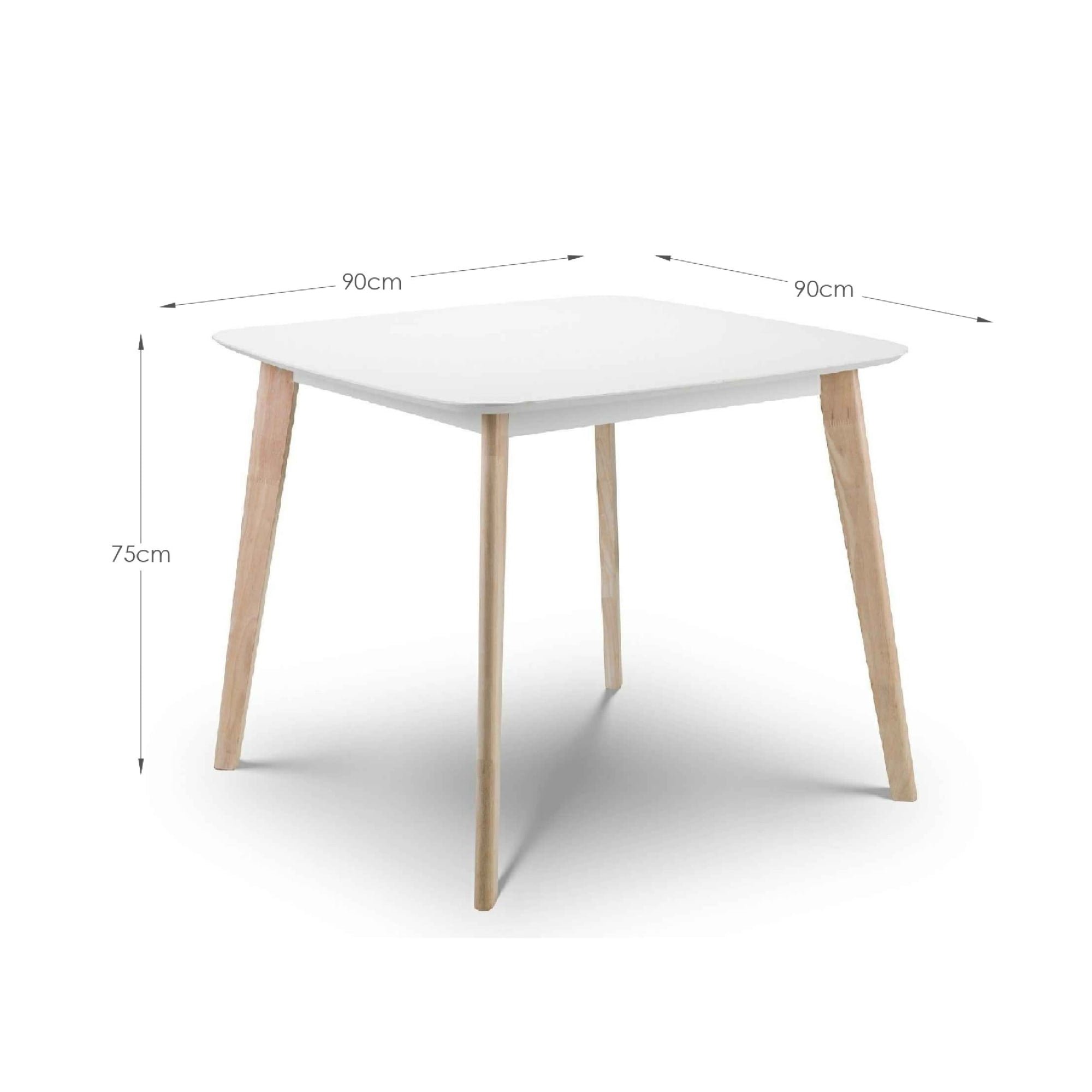 Casa Square Dining Table White/Oak