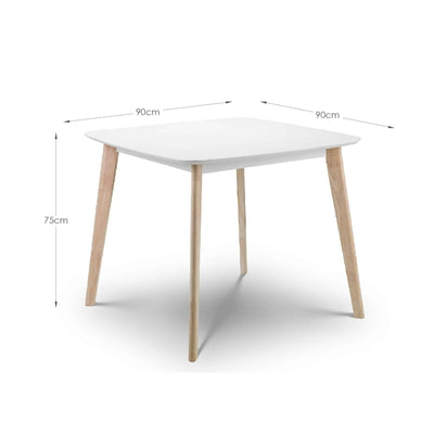 Casa Square Dining Table White/Oak