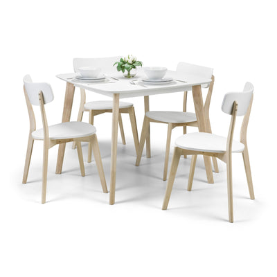 Casa Square Dining Table White/Oak