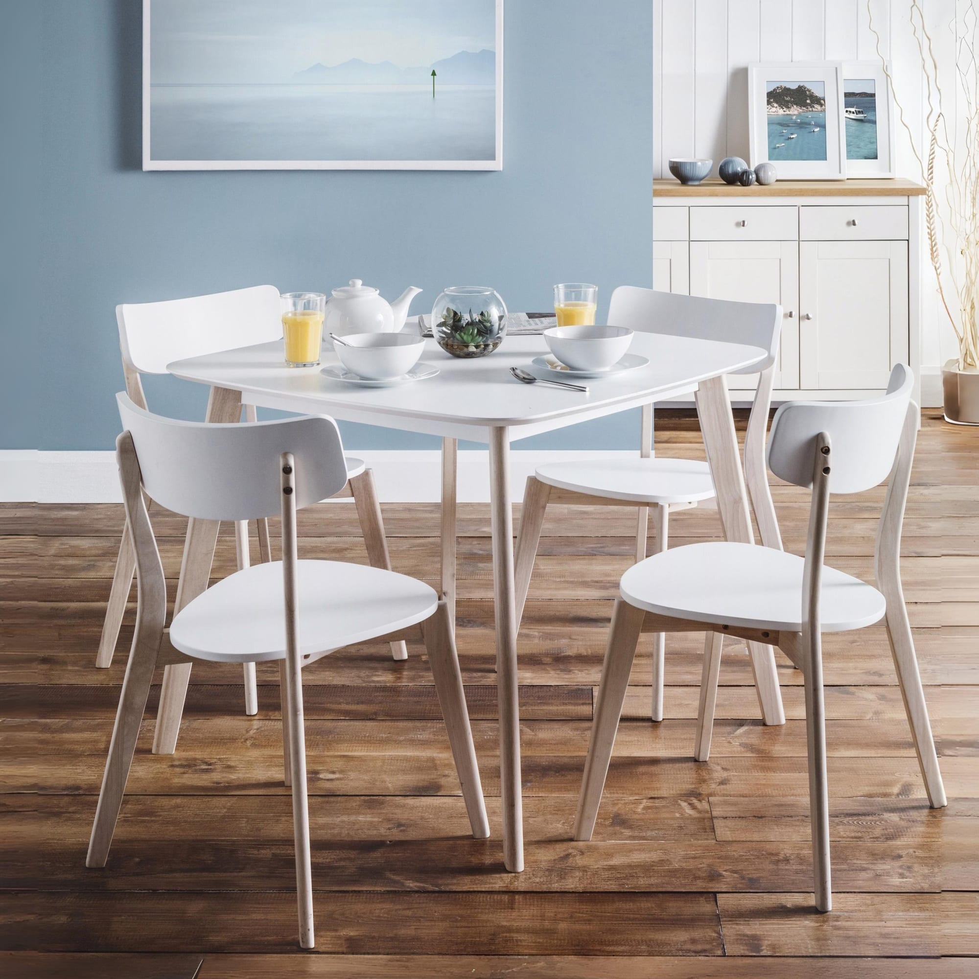 Casa Square Dining Table White/Oak