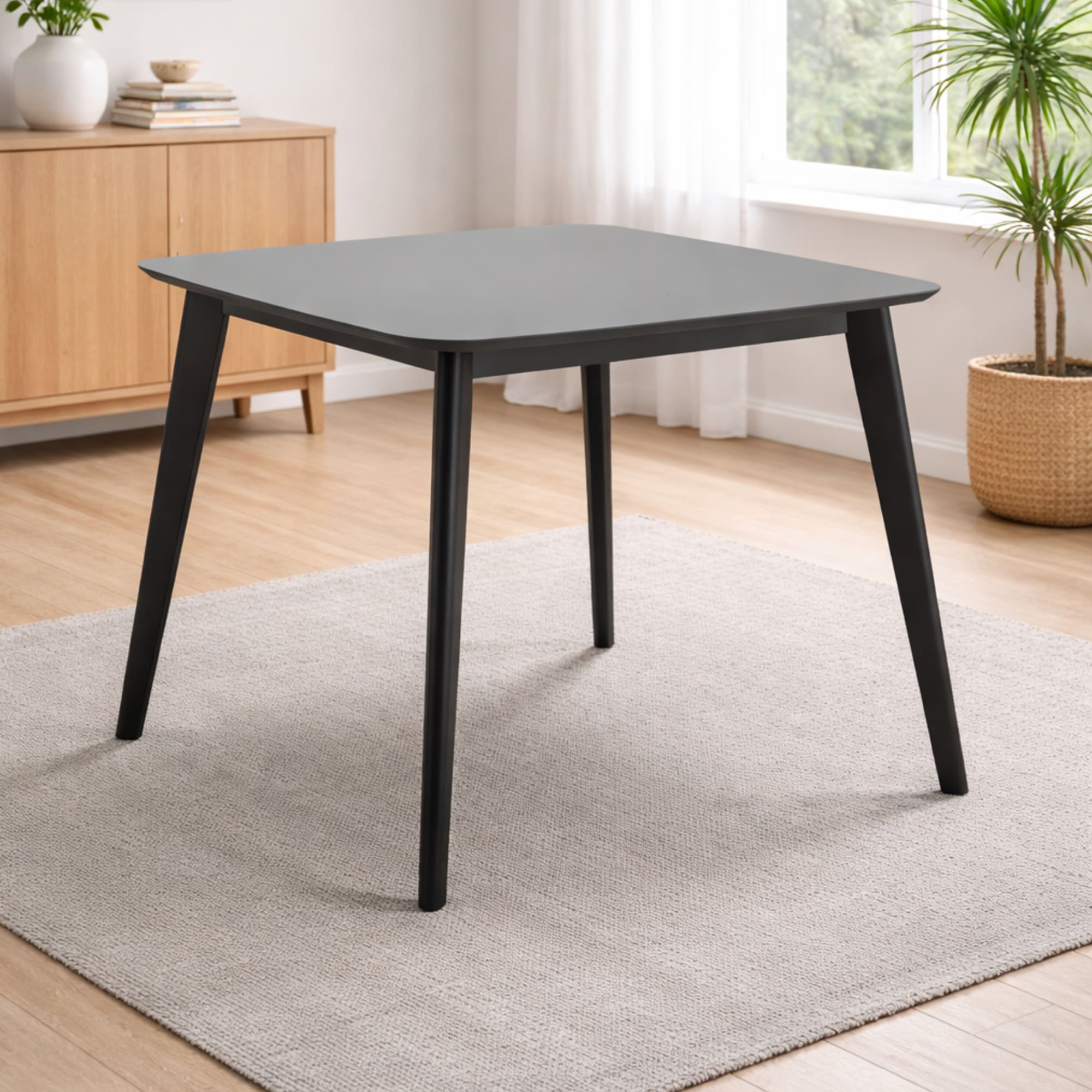 Casa Square Dining Table Grey/Black