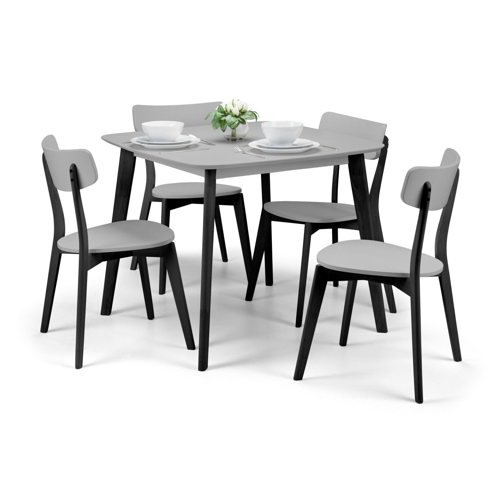 Casa Square Dining Table Grey/Black
