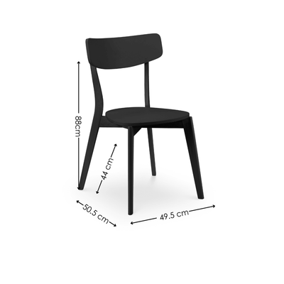Set of 2 Casa Black Dining Chairs