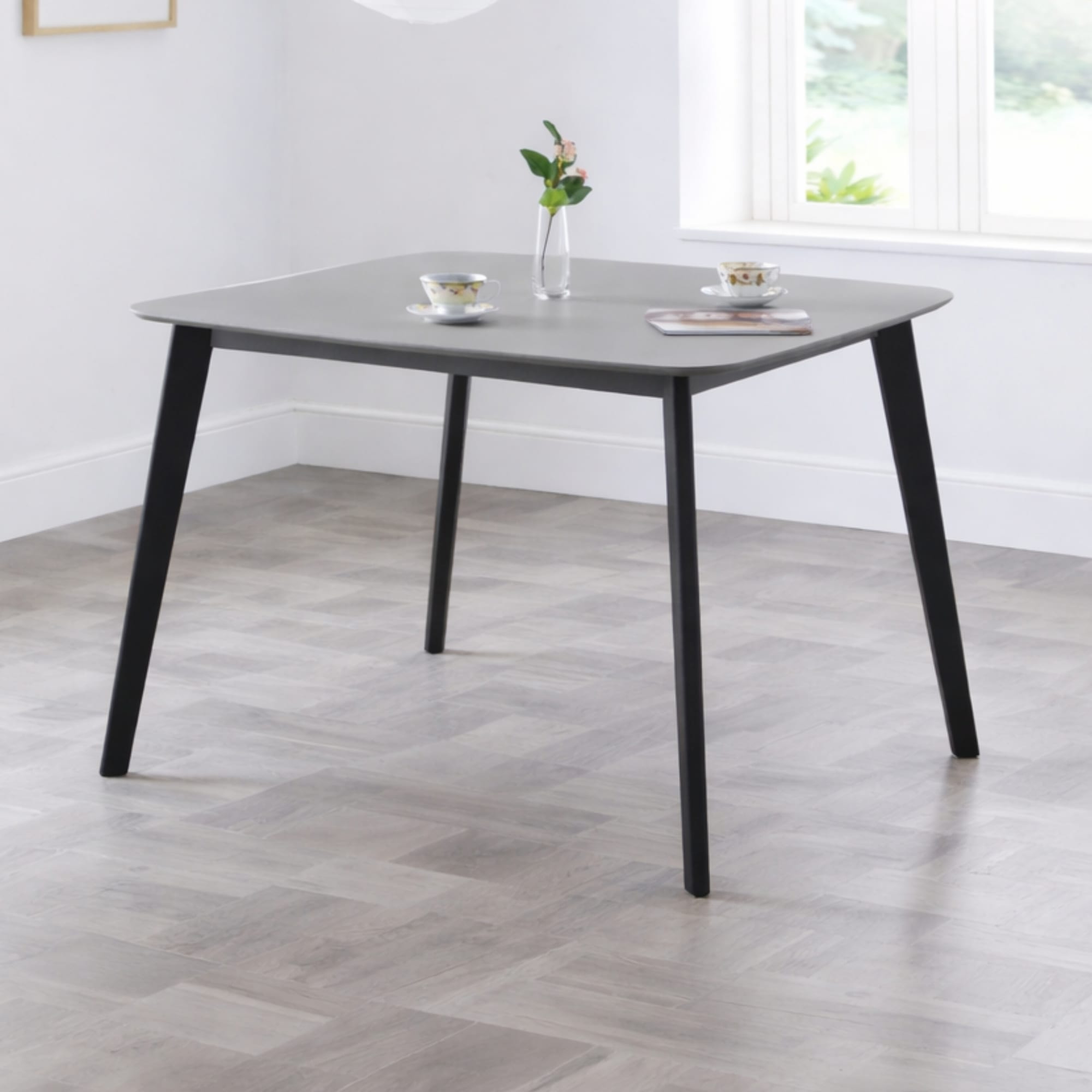 Casa Rectangular Dining Table - Grey/Black