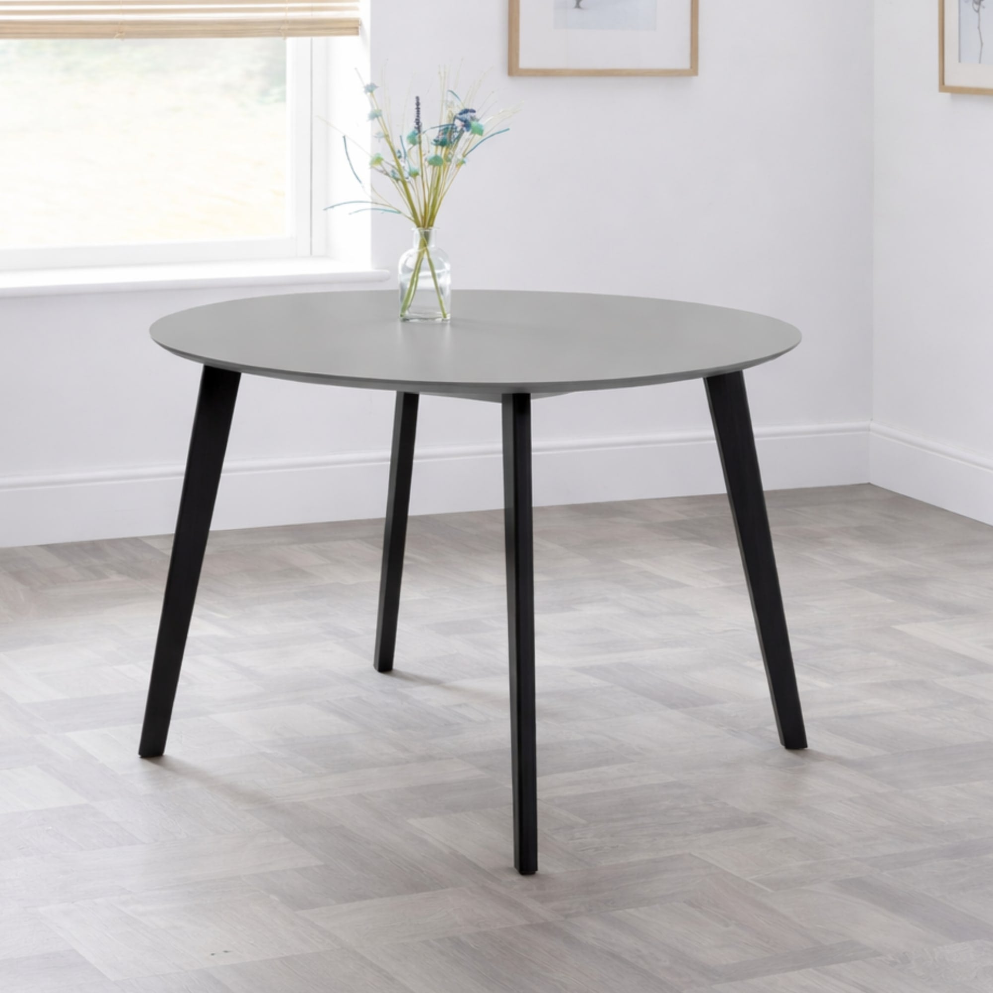 Casa Round Dining Table - Grey/Black
