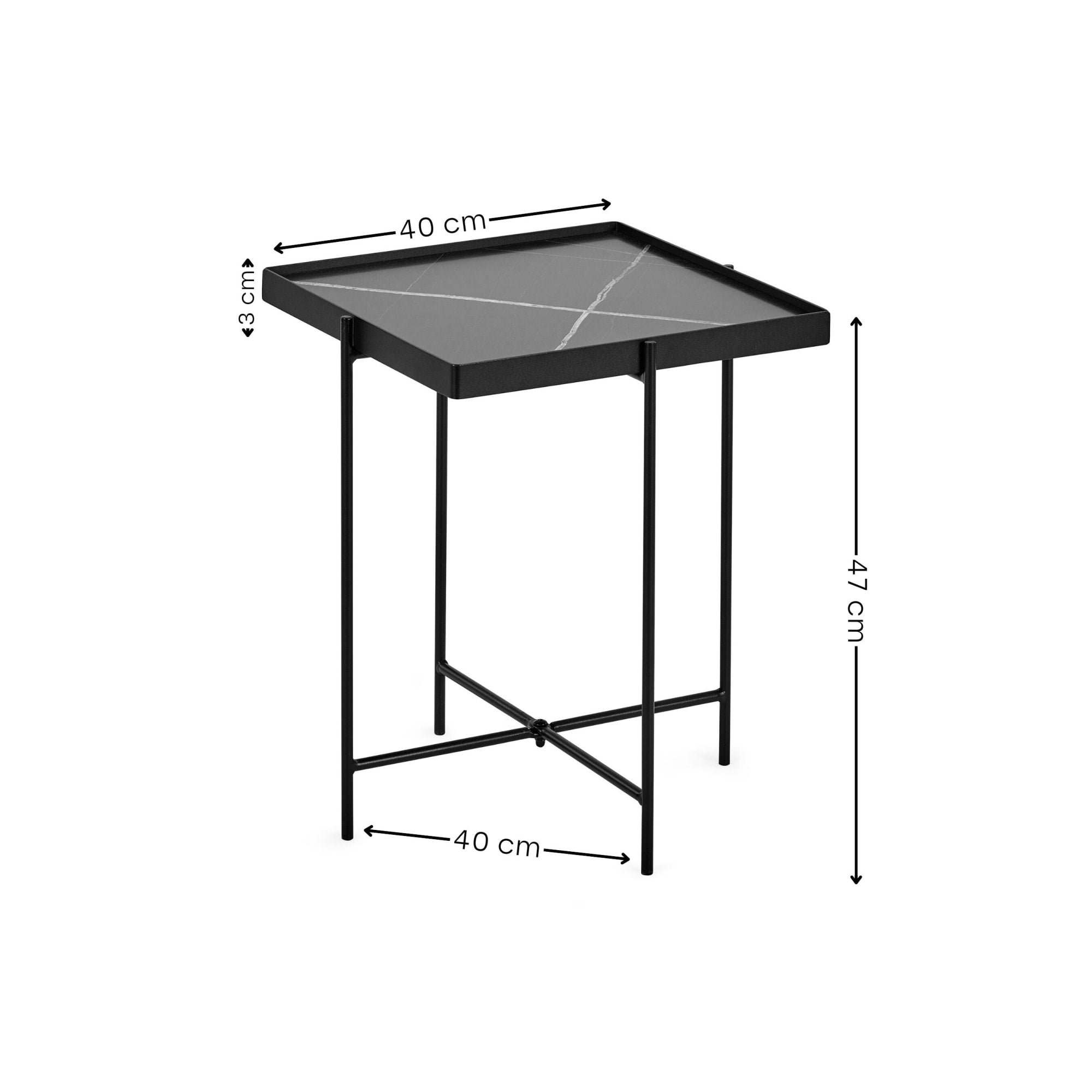 Celia Square 47cm Side Table
