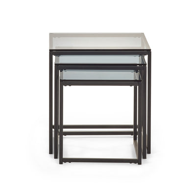 Chicago Nest Of 3 Tables Smoked Glass