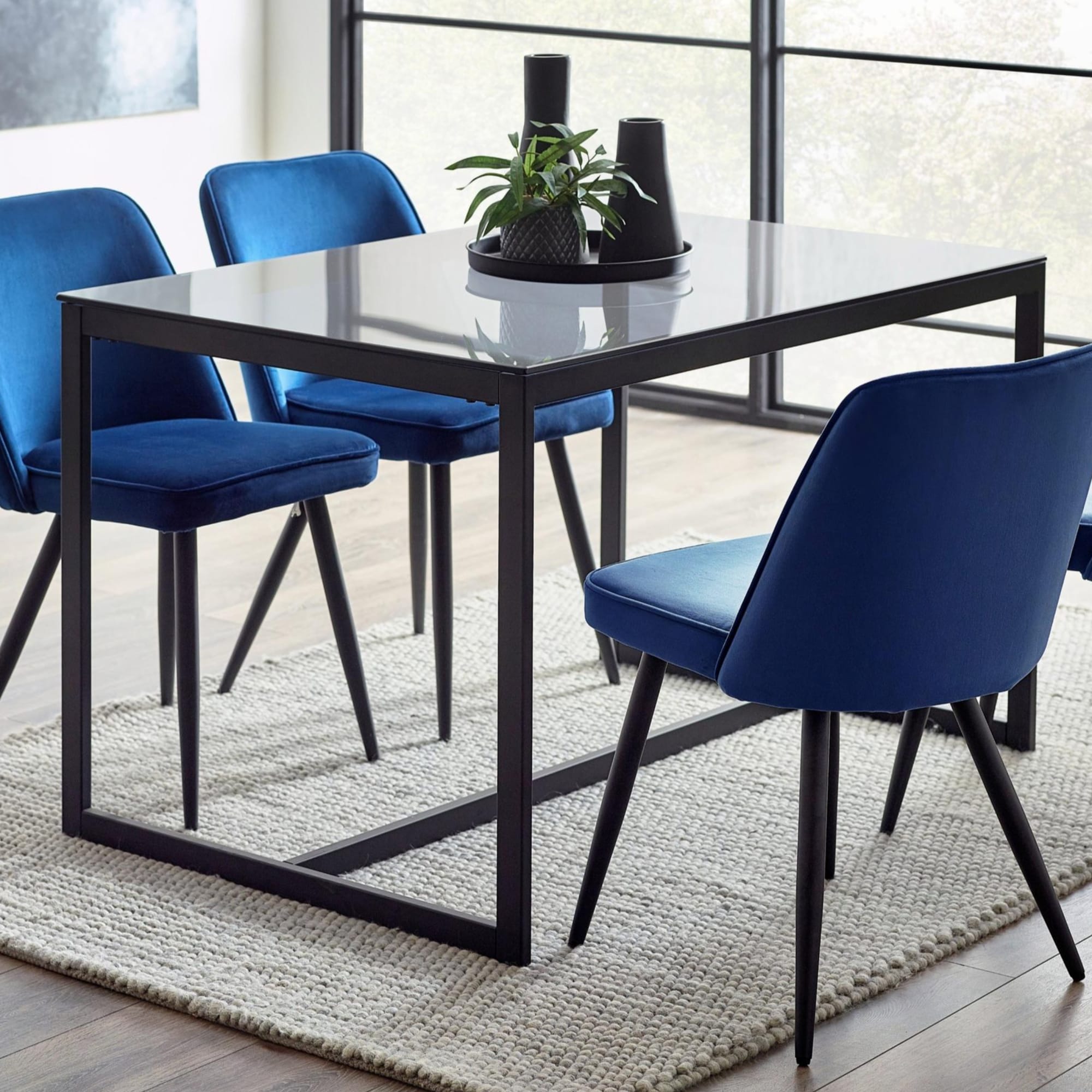 Chicago Dining Table Smoked Glass