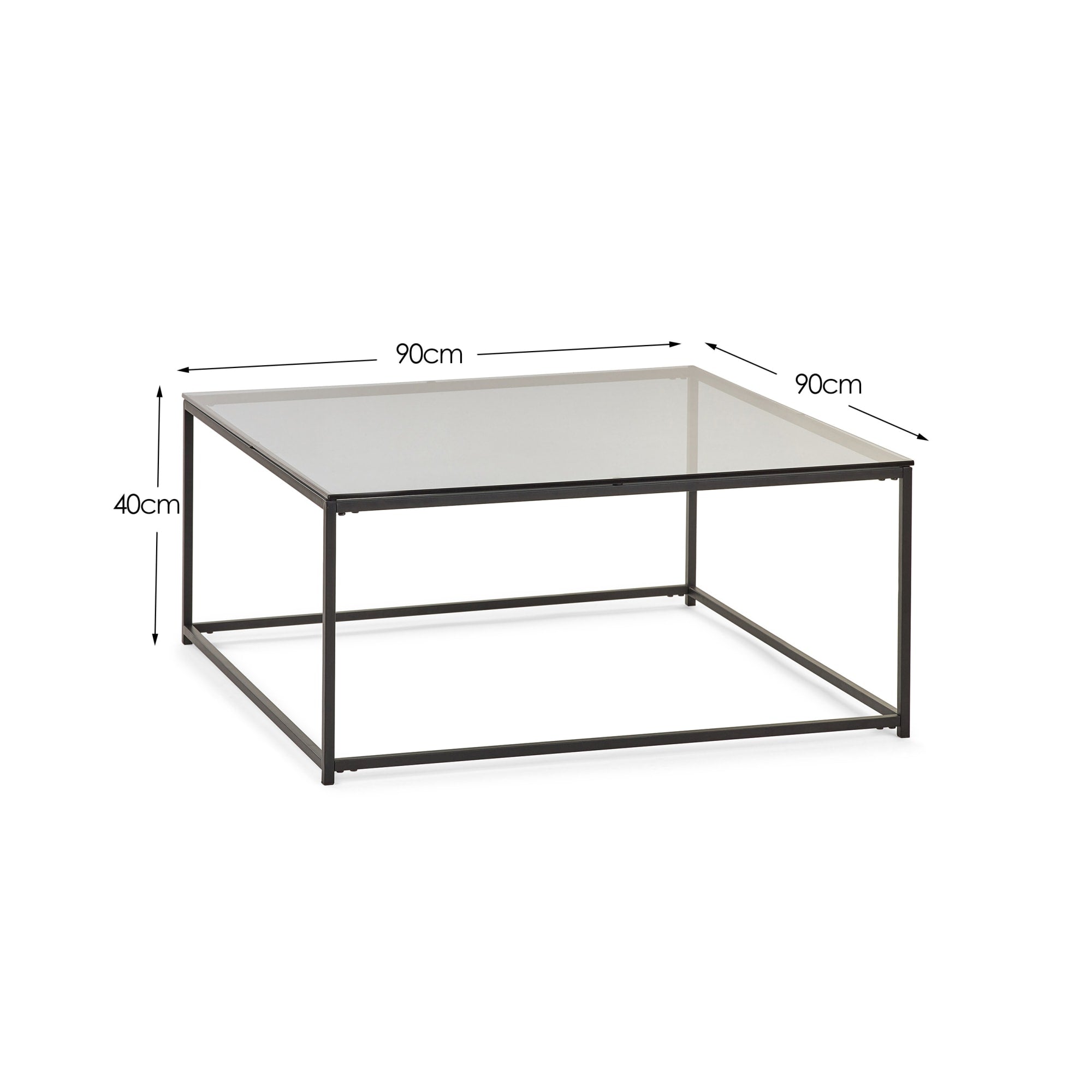 Chicago Square Coffee Table Smoked Glass
