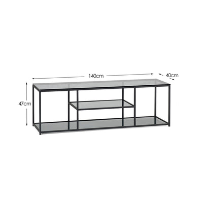 Chicago Tv Unit Smoked Glass
