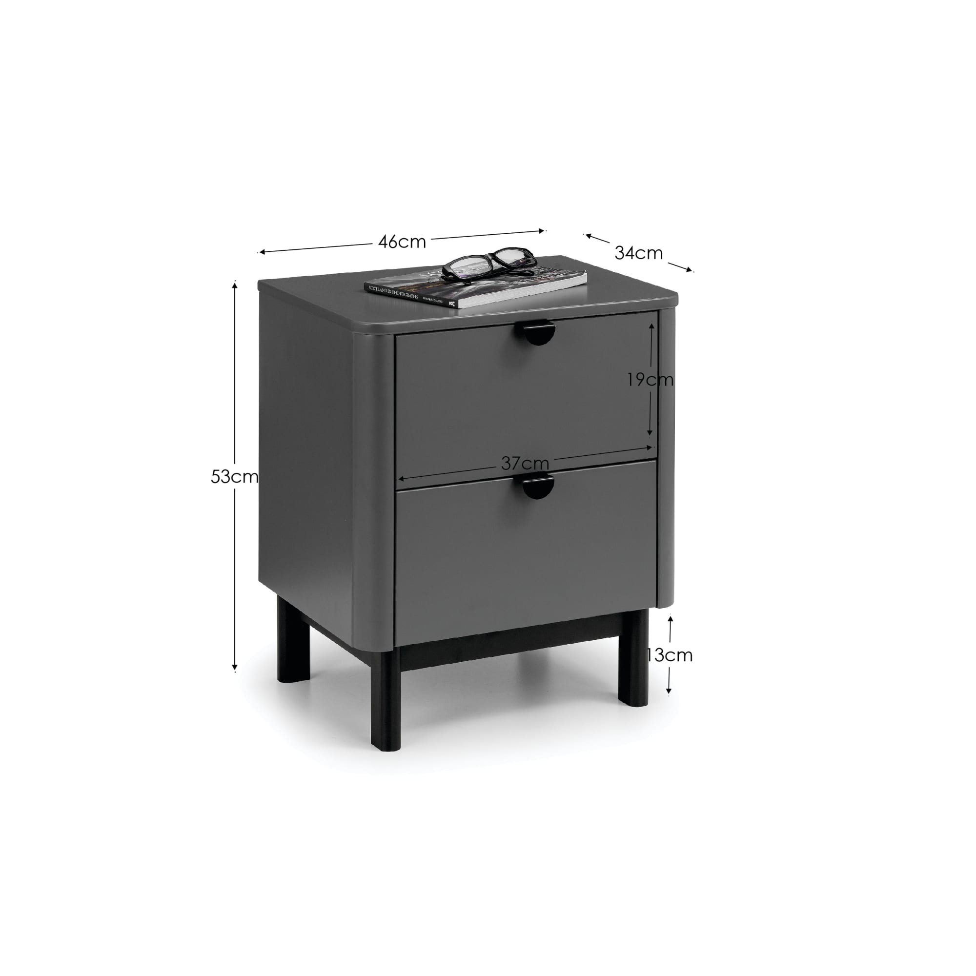 Chloe 2 Drawer Bedside