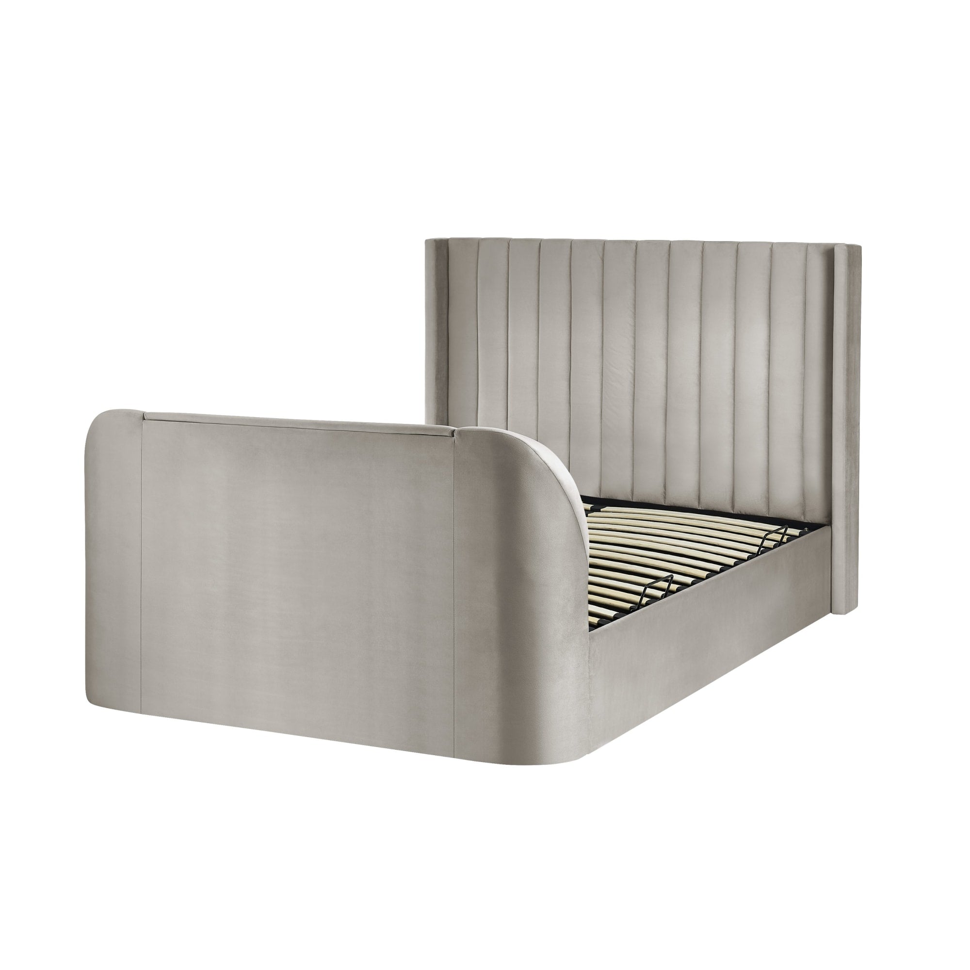 Clara Ottoman TV King Size Bed 150cm - Light Grey