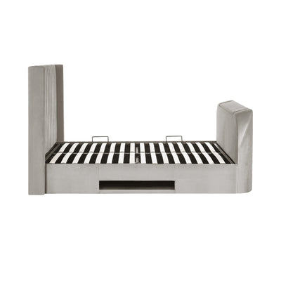 Clara Light Grey 180cm Super King TV Ottoman Storage Bed
