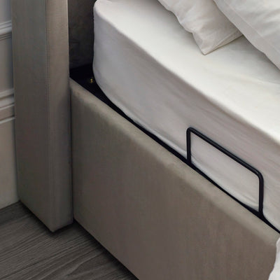 Clara Light Grey 180cm Super King TV Ottoman Storage Bed