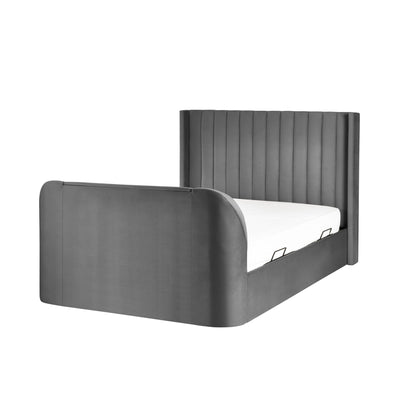 Clara Ottoman King Size TV Bed 150cm - Dark Grey