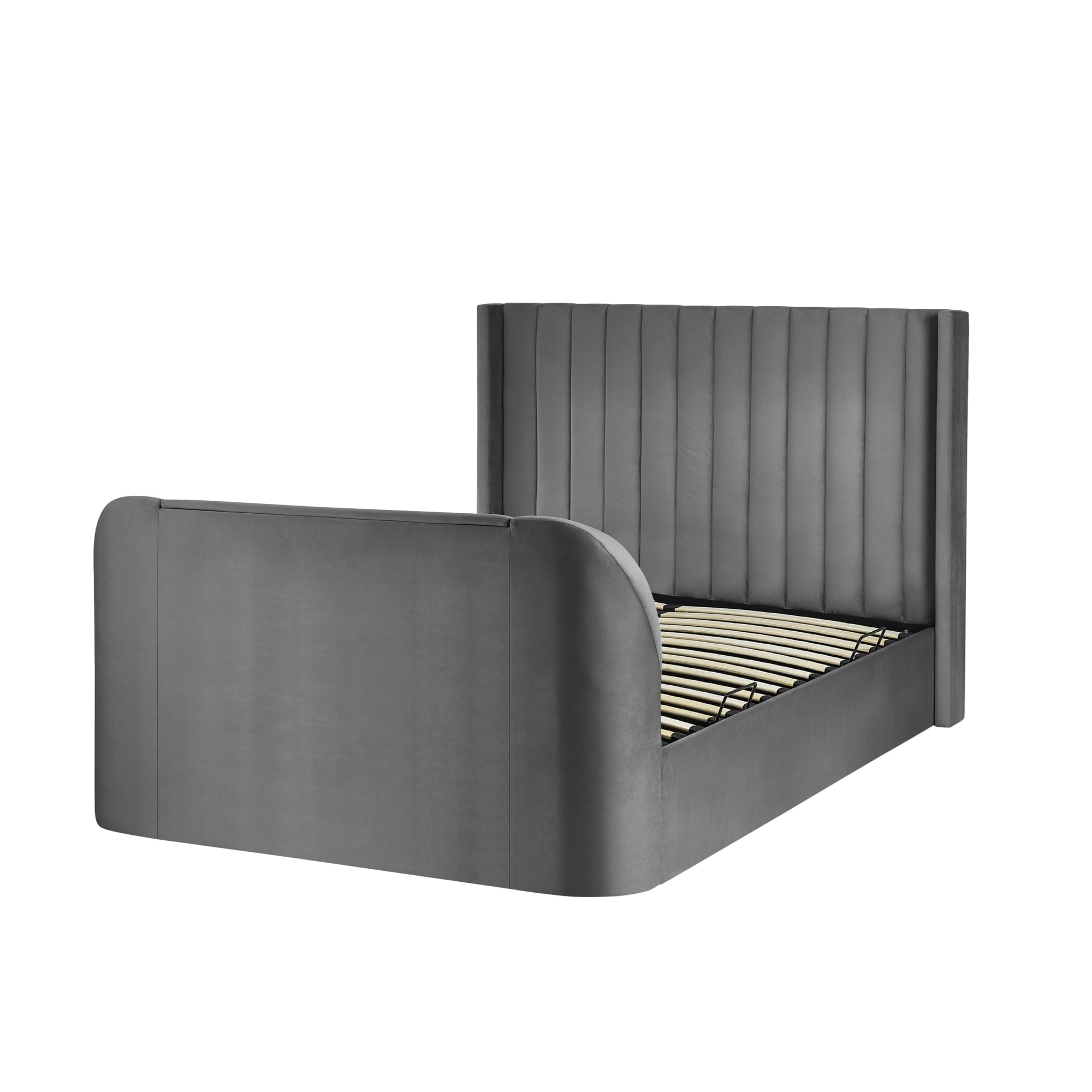 Clara Ottoman King Size TV Bed 150cm - Dark Grey