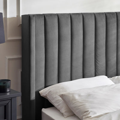 Clara Ottoman King Size TV Bed 150cm - Dark Grey