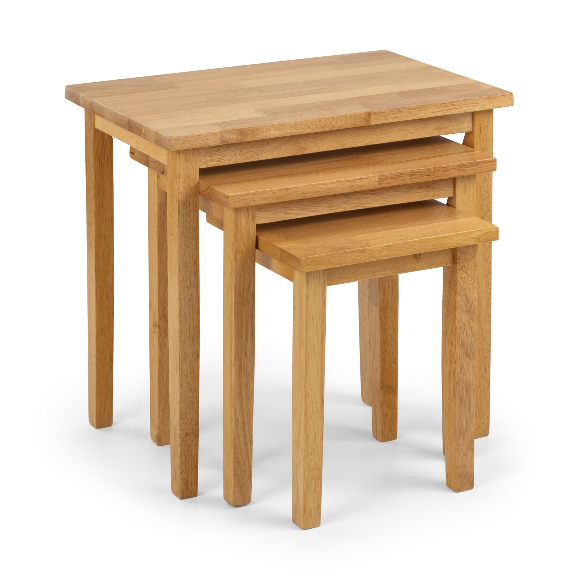 Cleo Nest Of Tables - Natural Oak Finish