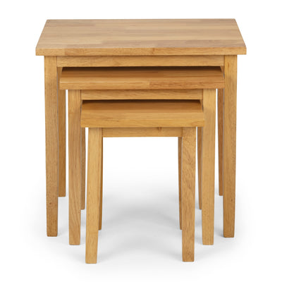 Cleo Nest Of Tables - Natural Oak Finish