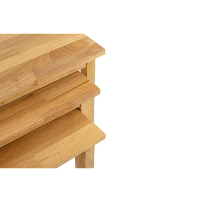 Cleo Nest Of Tables - Natural Oak Finish