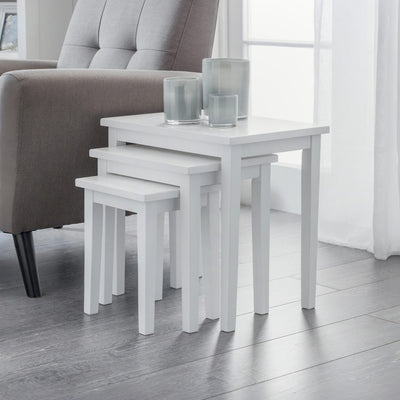 Cleo Nest Of Tables - Pure White Finish