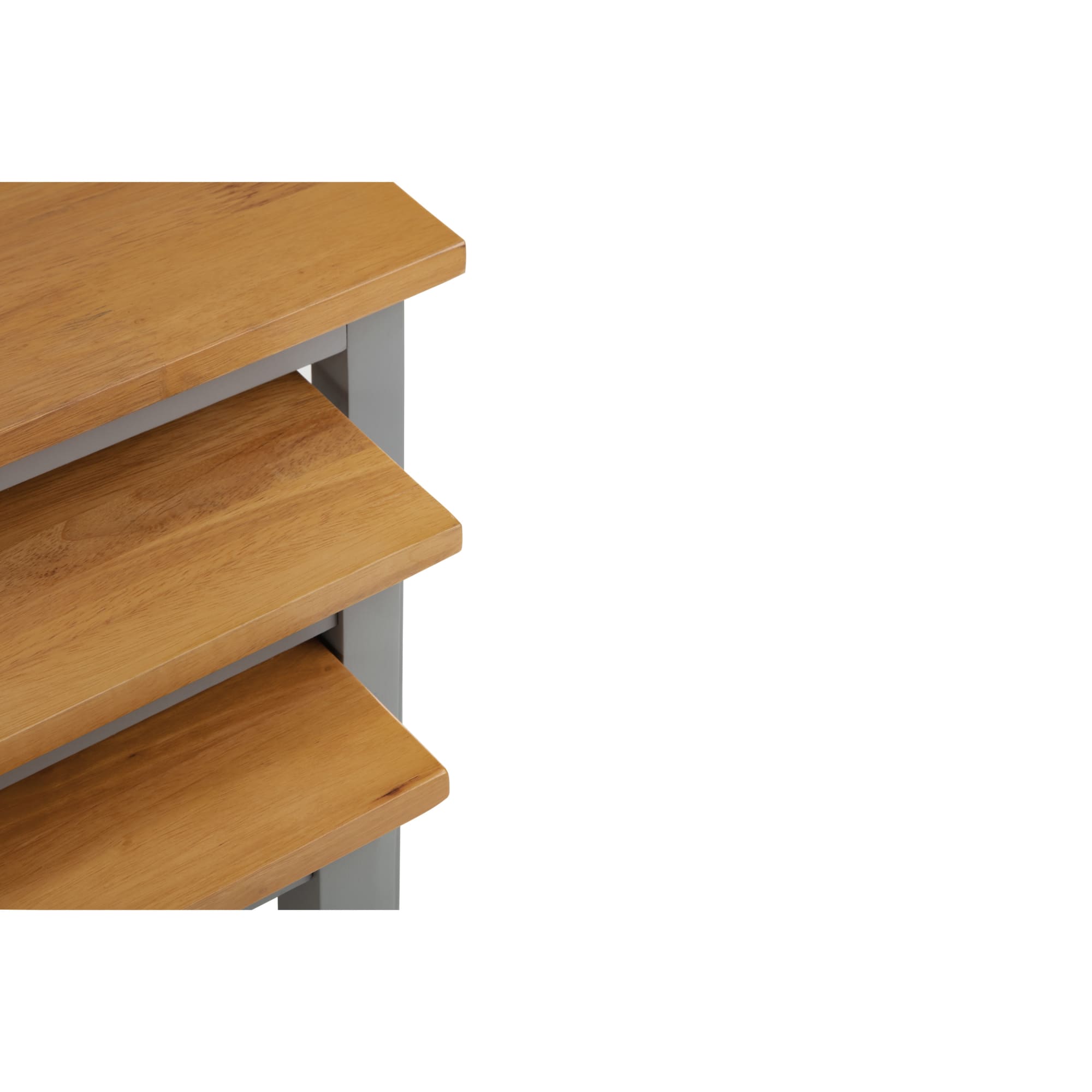 Cleo Nest Of Tables 2 Tone Grey & Oak