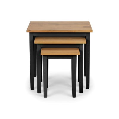 Cleo 2 Tone Black and Oak Nest of Tables