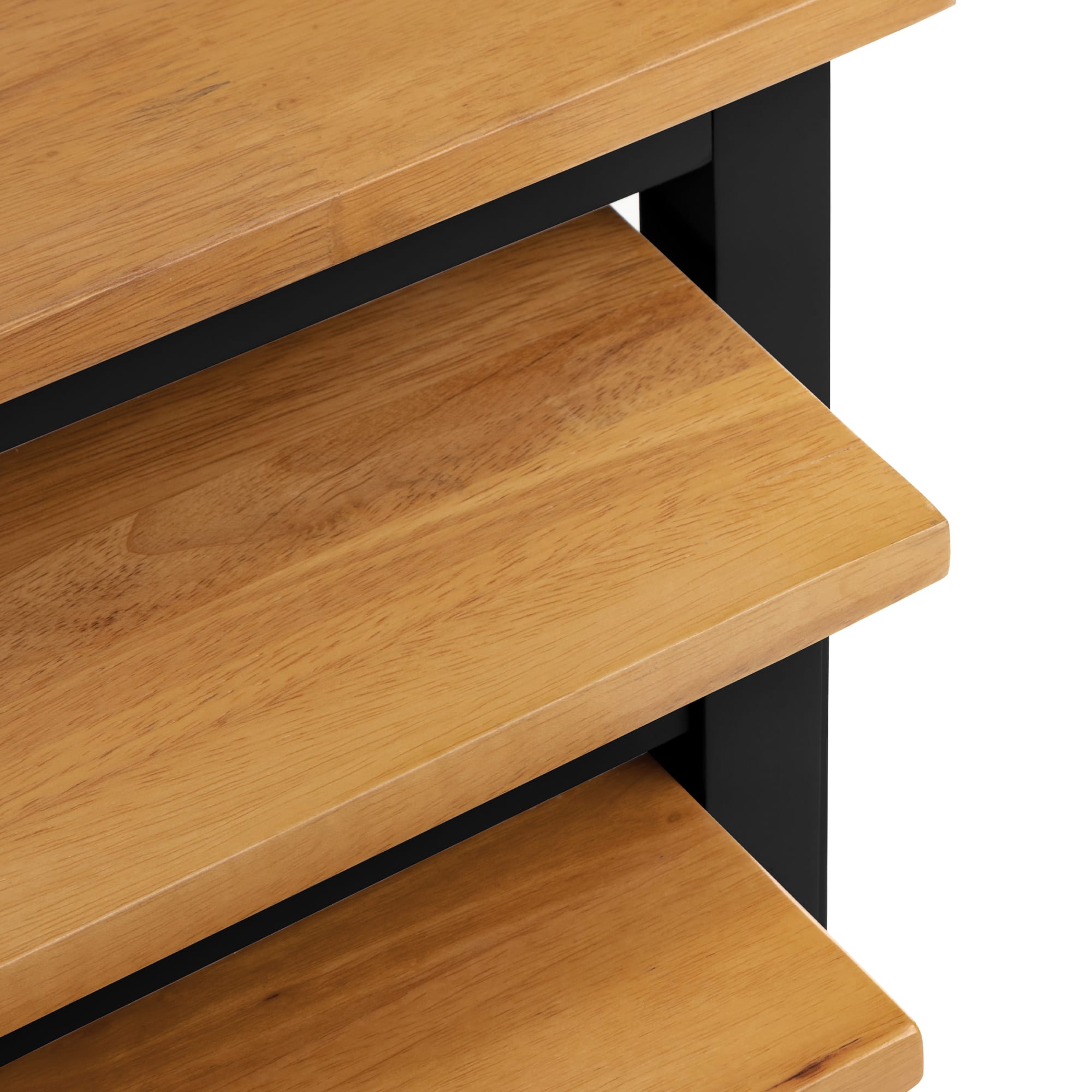 Cleo 2 Tone Black and Oak Nest of Tables