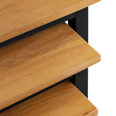 Cleo 2 Tone Black and Oak Nest of Tables