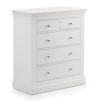 Clermont 3+2 Drawer Chest - Surf White