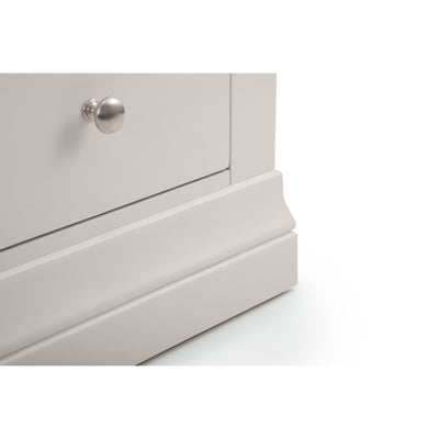Clermont 2 Drawer Bedside - Light Grey