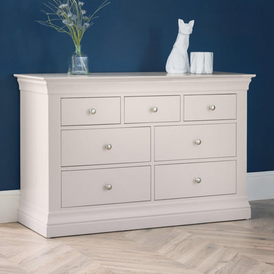 Clermont 4+3 Drawer Chest - Light Grey