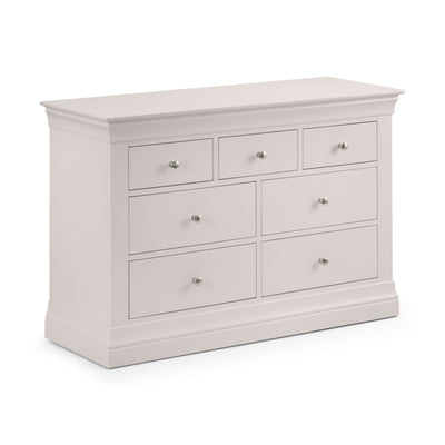 Clermont 4+3 Drawer Chest - Light Grey