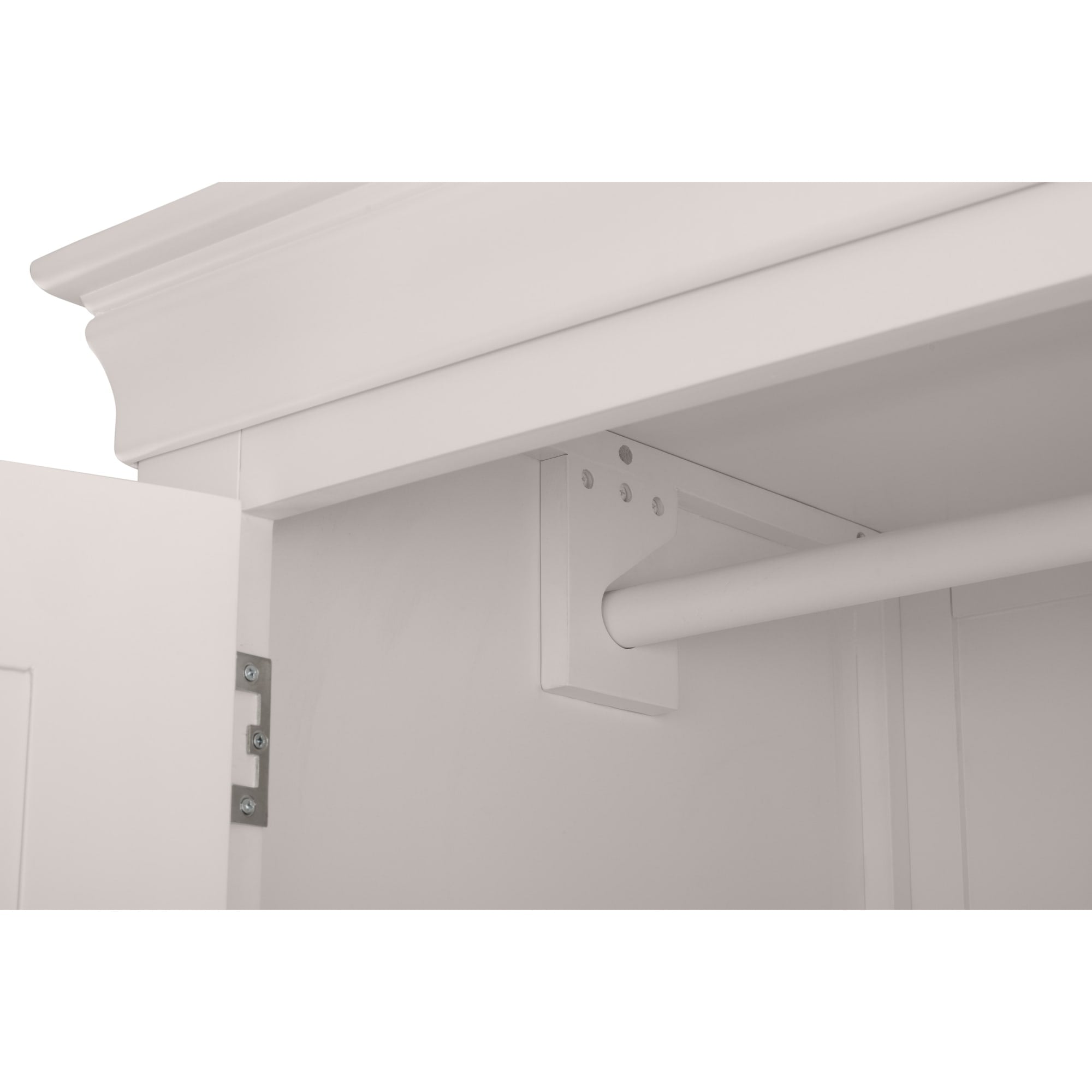 Clermont 2 Door 1 Drawer Wardrobe - Light Grey