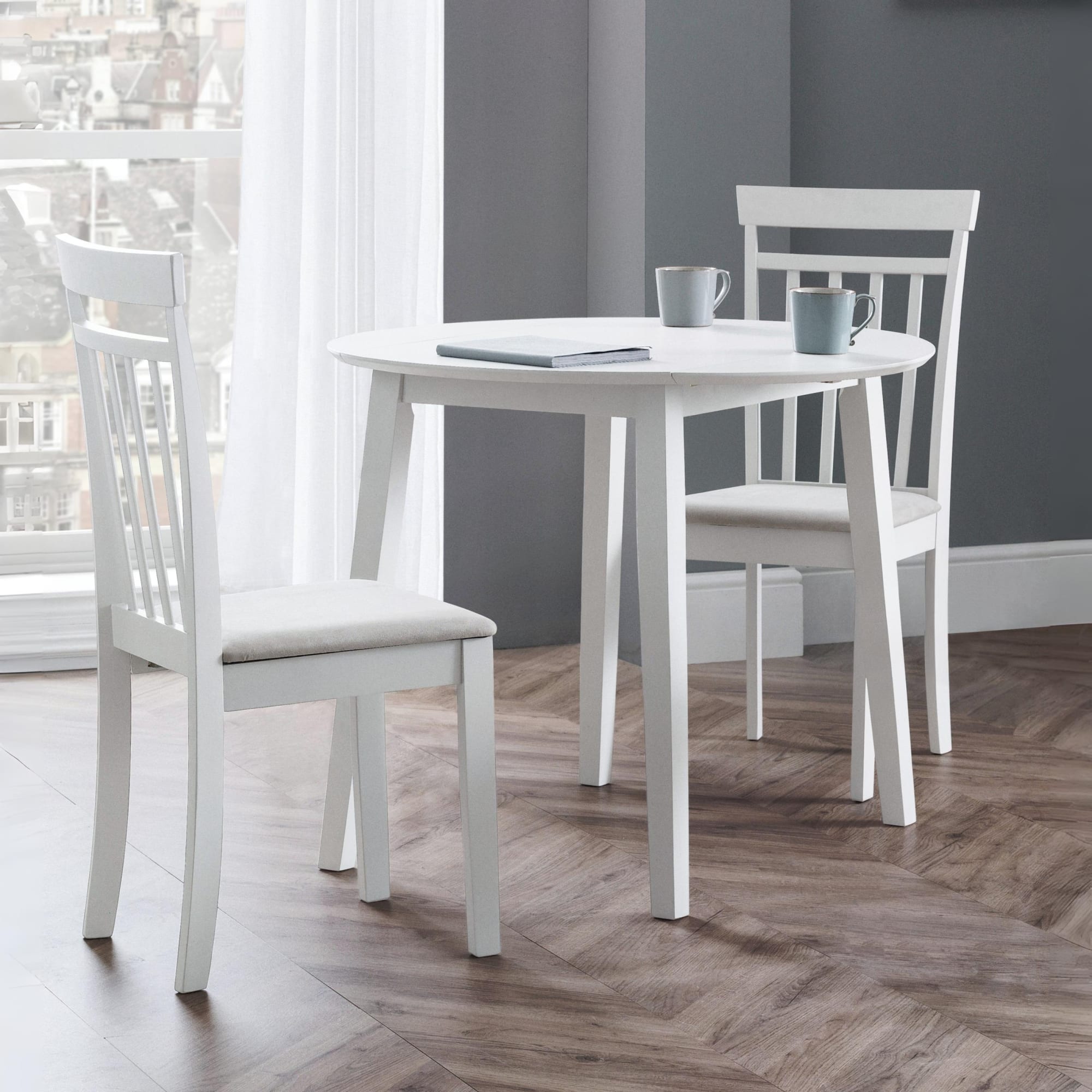 Set Of 2 Coast White Dining Chairs