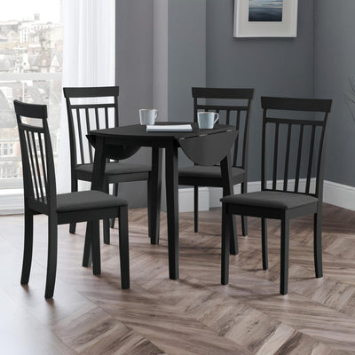 Coast Black Dropleaf Table